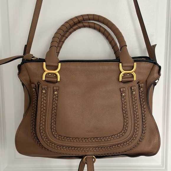 Chloe Marcie Bag in Grained Leather - Picture 1 of 12